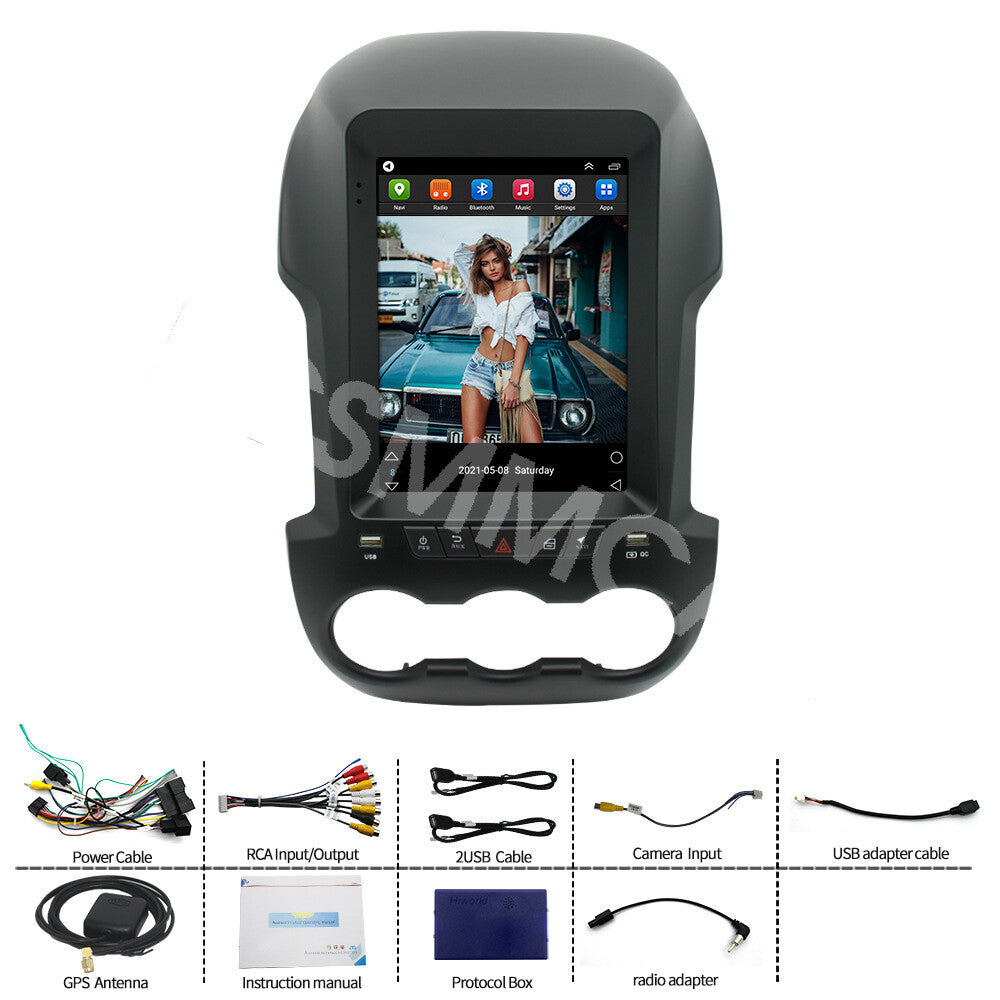 Fit for Ford Ranger 2011-2015 Android 13 Car Radio Bluetooth Multimedia GPS
