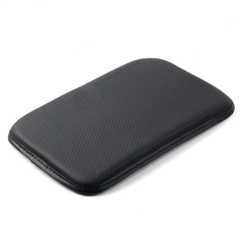 Universal Car Armrest Pad Cover Center Console Box Pu Leather Cushion Mat Black