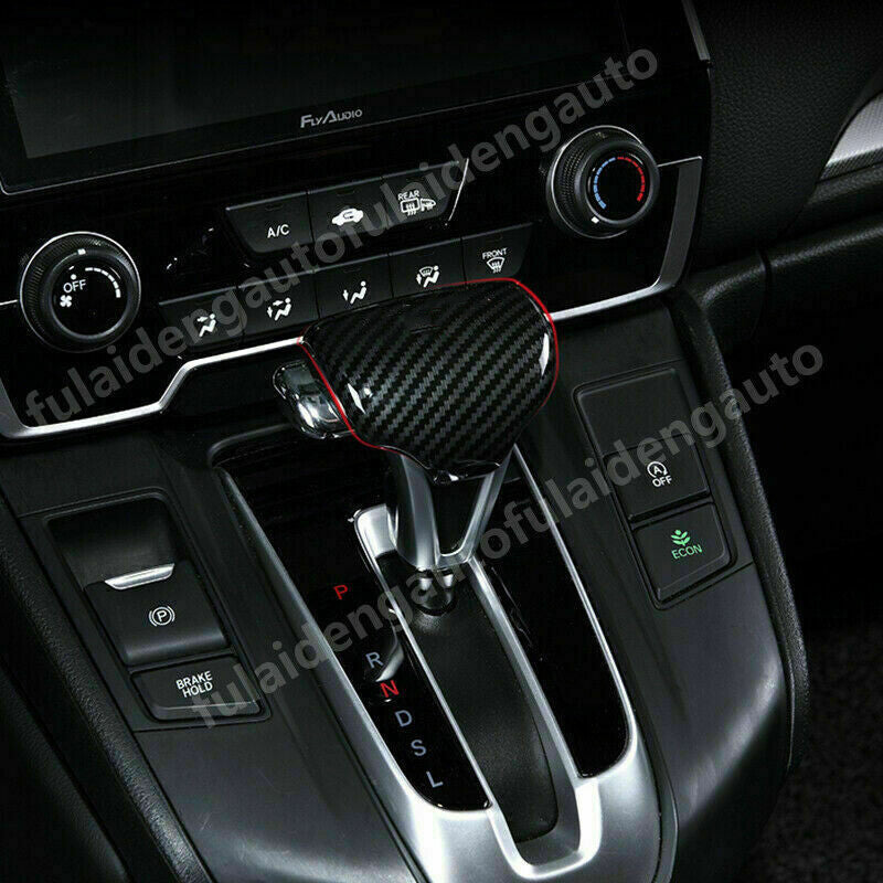 for Honda CR-V CRV 2017-2022 Carbon Fiber ABS Inner Gear Shift Knob Cover Trim