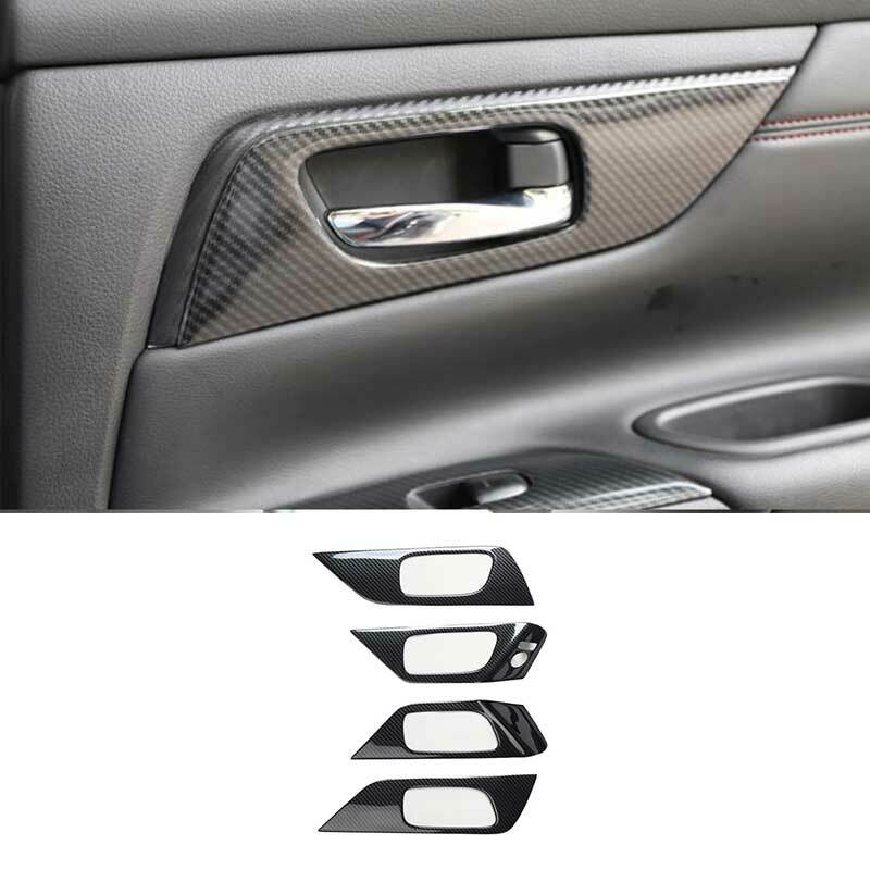 for Nissan Altima 2013-2018 Carbon Fiber Door Handle Trim Cover Interior 4pcs
