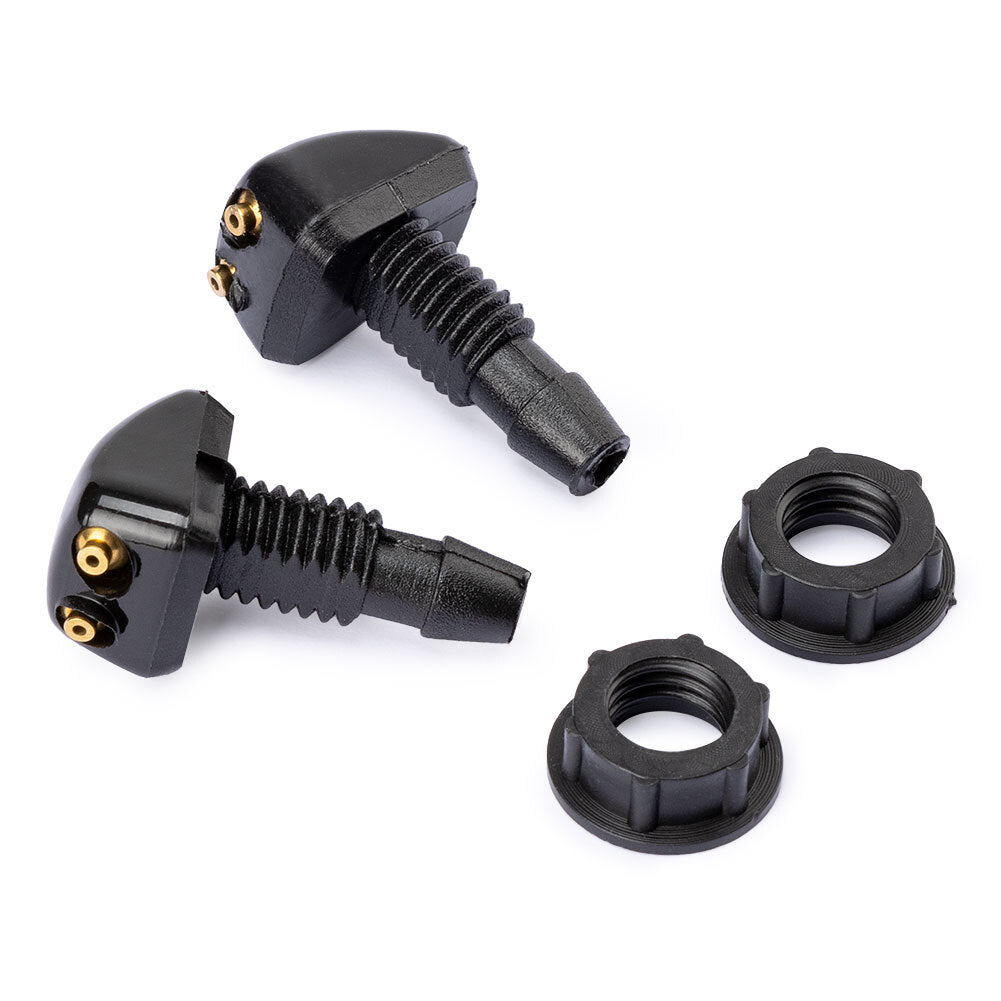 2-piece Universal Automotive Windshield Wiper Washer Nozzle Spray Kit Liquid Hose