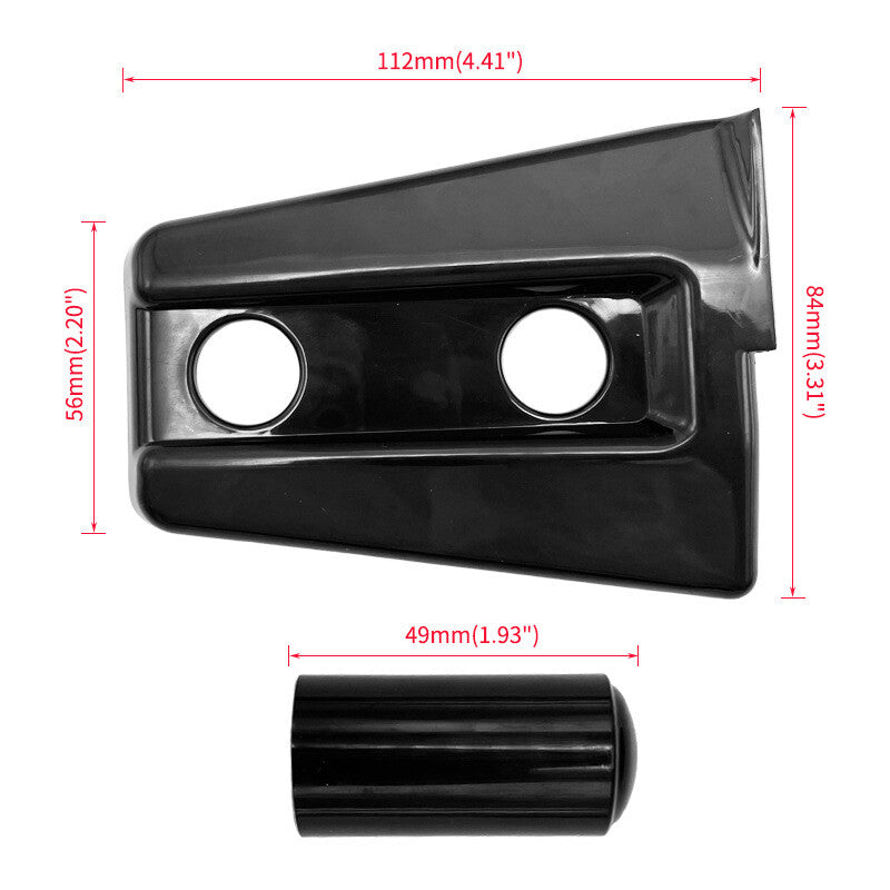 2PC Engine Hood Hinge Cover for 2007-2018 for Jeep JK for Wrangler Black 2-Door 4-Door