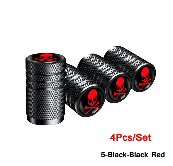 4-piece car tire valve cover rod air dust cover, dustproof and rustproof, blue, suitable for Mazda and for Kia .