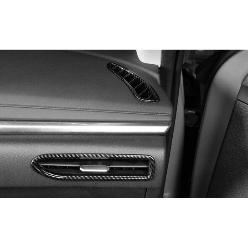 for Hyundai Sonata 2020-2023 Carbon Fiber Dashboard Side Air Vent Cover Trim 2x