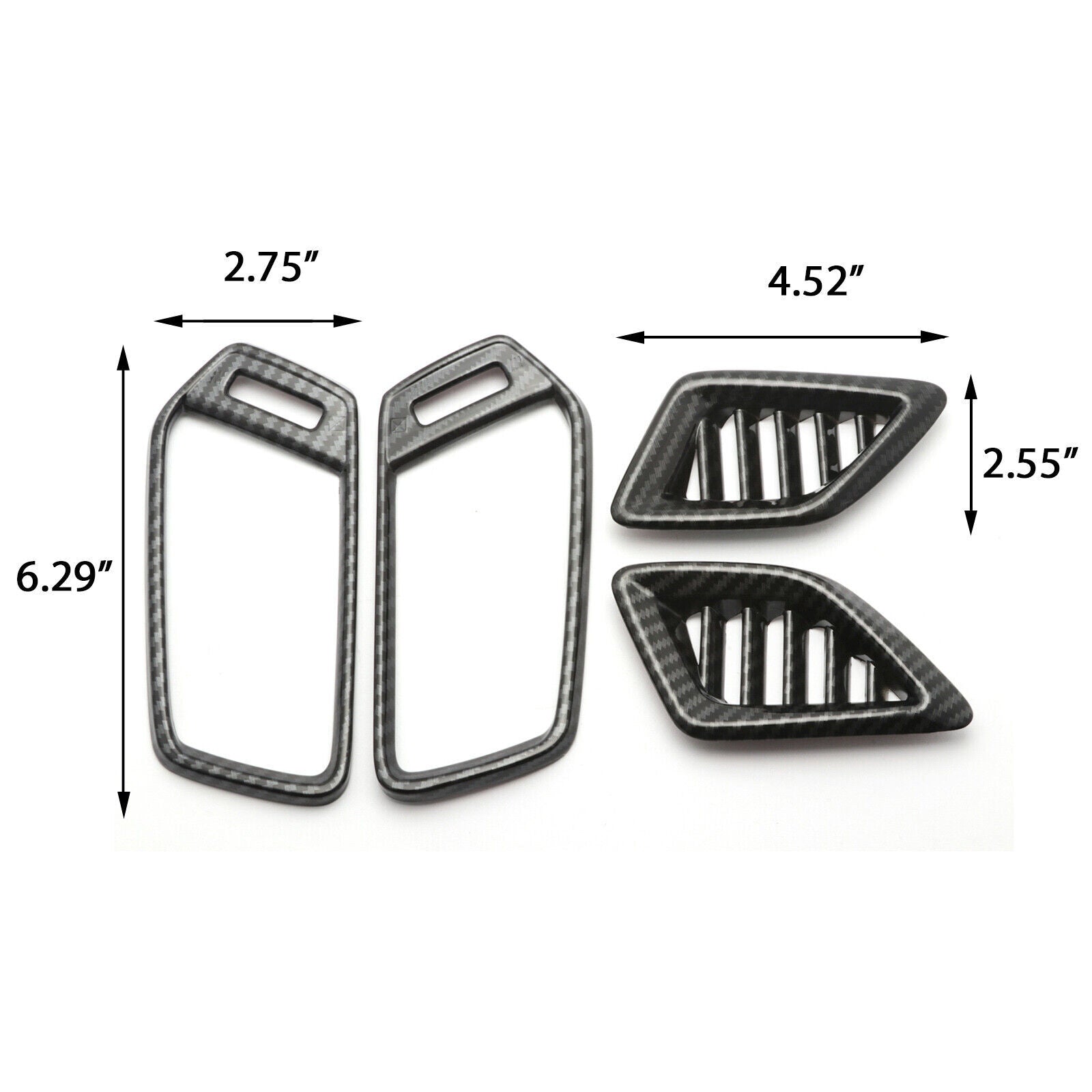Carbon Fiber ABS Dashboard Air Vent Outlet Cover Trim for Honda Accord 18-22
