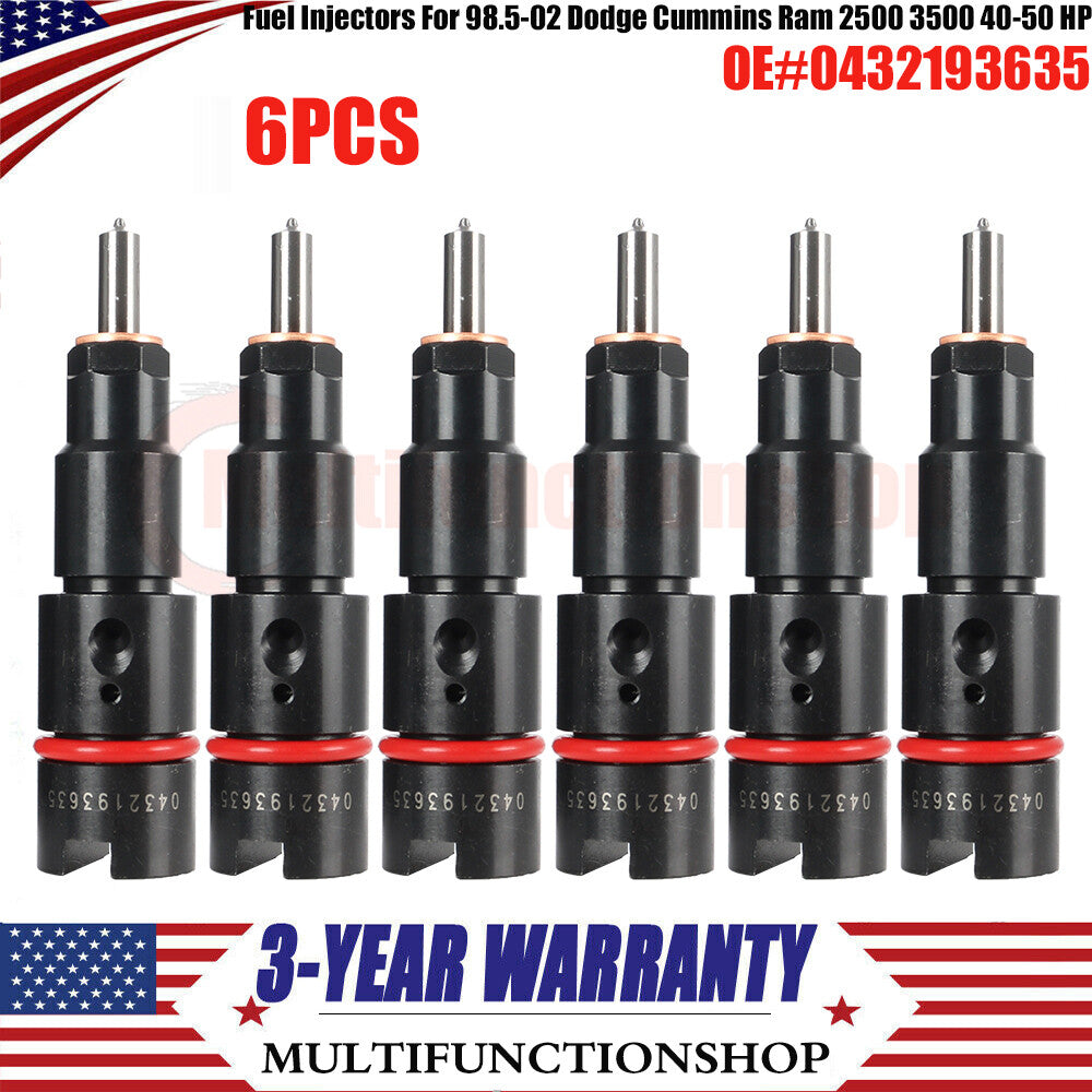 6X RV275 Fuel Injectors for Dodge for RAM 2500 3500 5.9L 40-50 HP 98.5-02