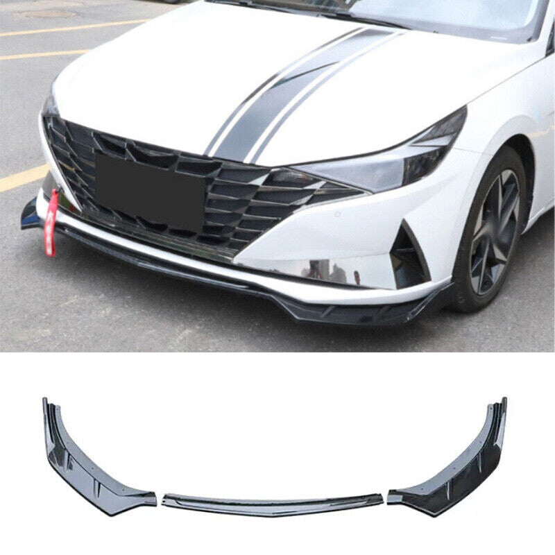 for Hyundai for Elantra 21-2023 Grain Carbon Fiber Front Bumper Lip Spoiler Splitter