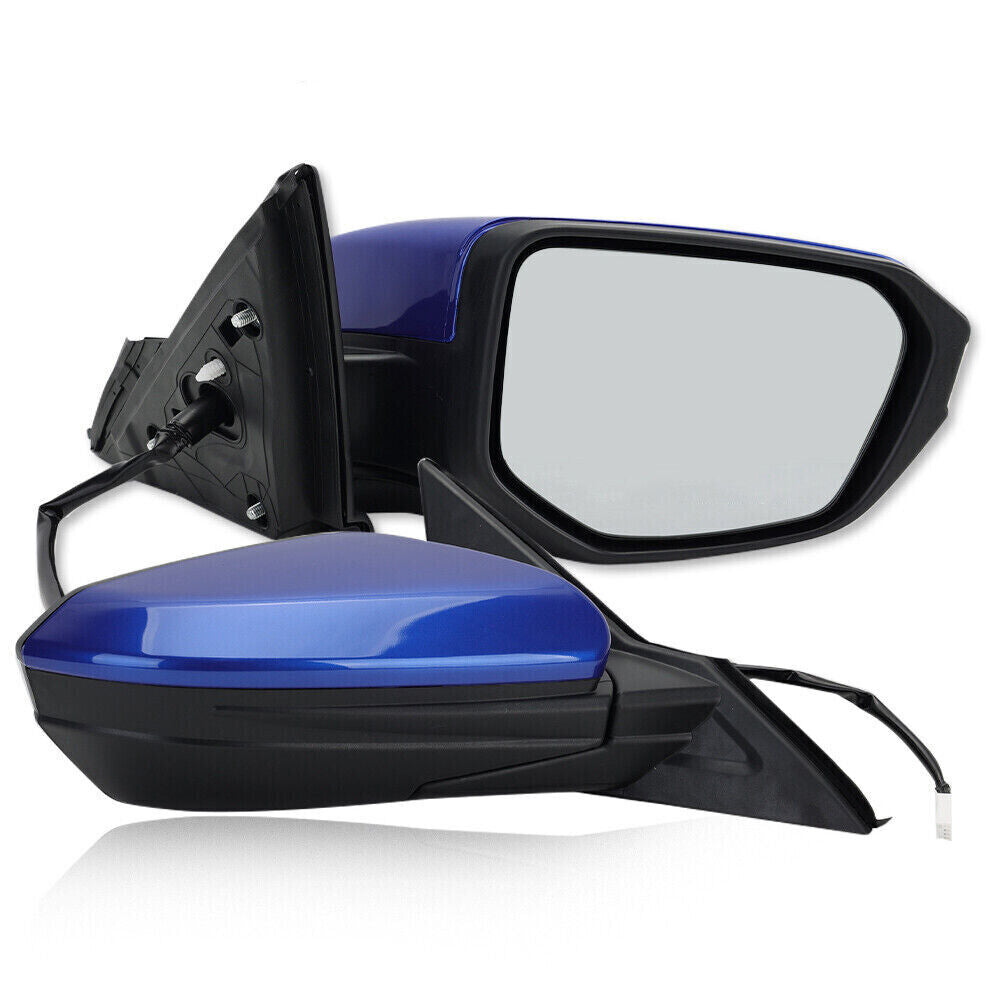 Right Side Mirror Manual Fold Blue Replacement for Honda for Civic 2016 2017 2018-21