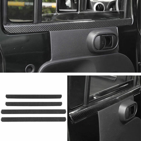 for Jeep for Wrangler Jk 2007-2010 True Carbon Fiber Car Window Decoration Strip 4X
