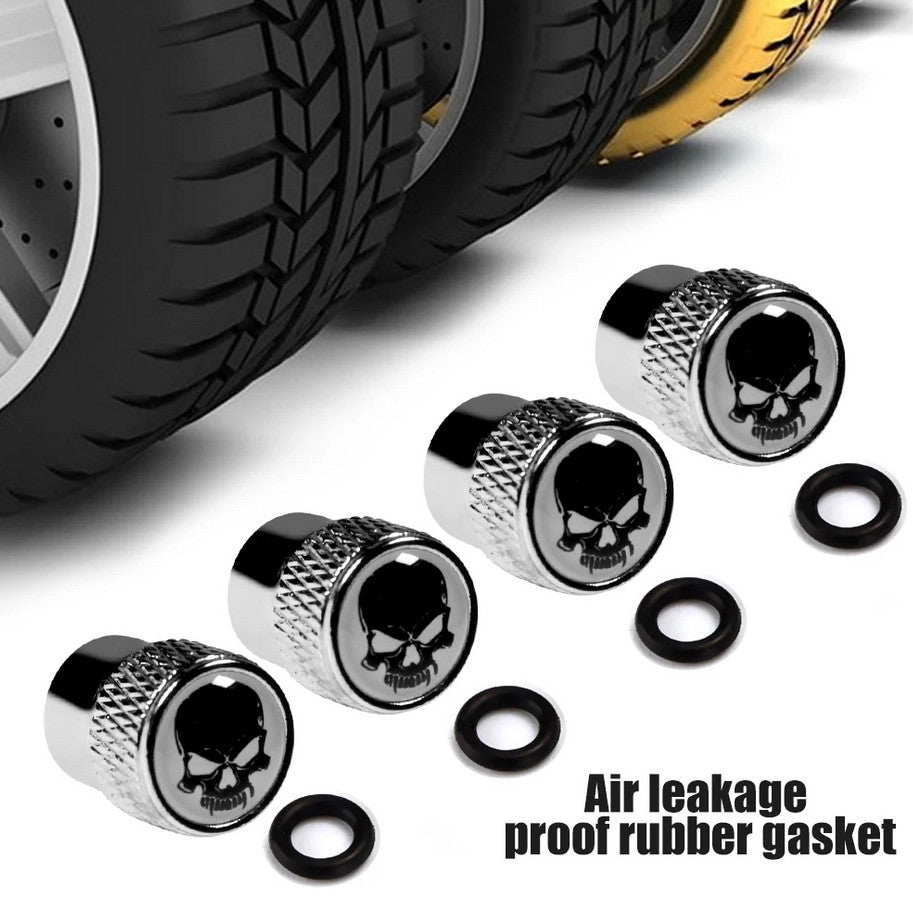 4-piece car tire valve cover rod air dust cover, dustproof and rustproof, black, suitable for VW .