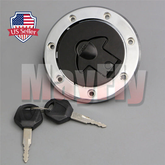 Fuel Gas Tank Cap Cover with Key Fit For 250R/600R/750R EX250F ZX600C/750F