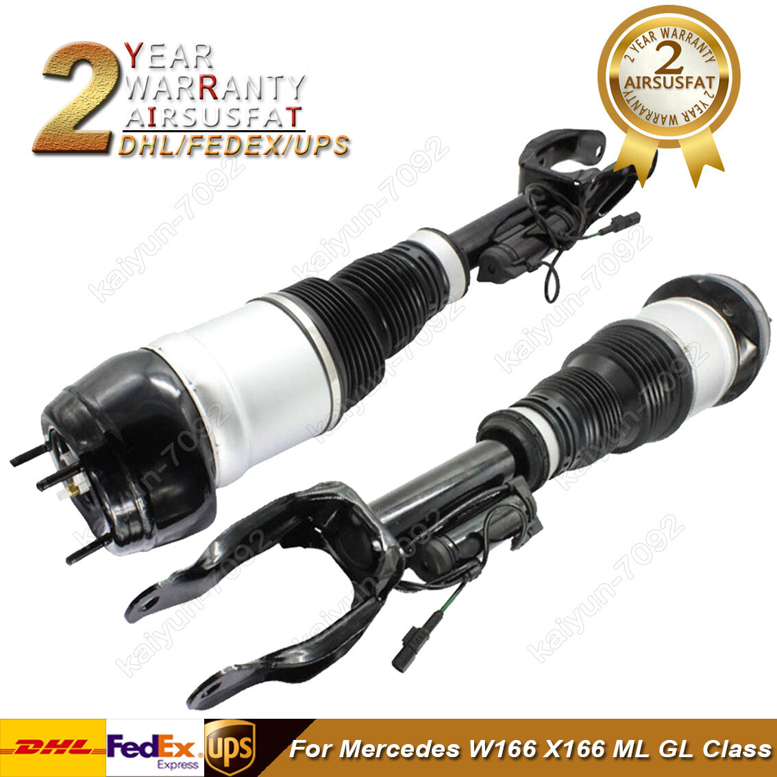 2x for Mercedes W166 X166 ML GL Class Front R+L Air Suspension Strut Shock w/ADS