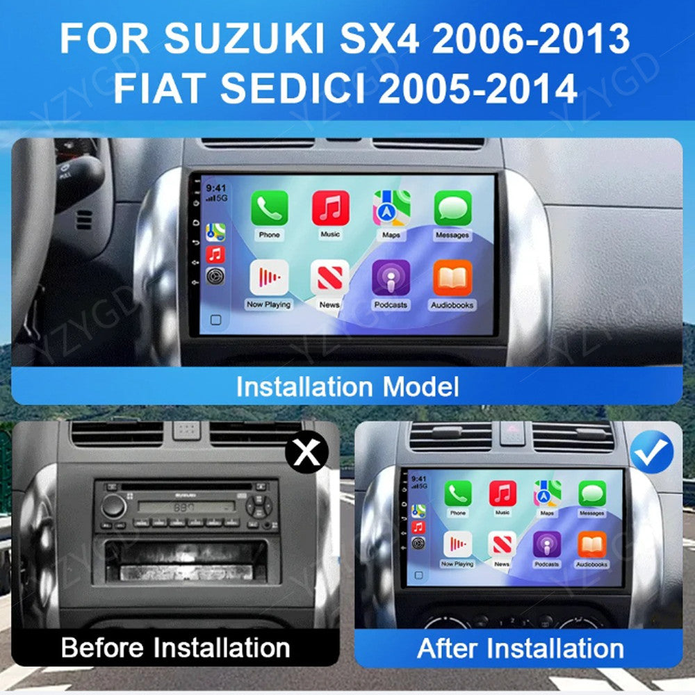 for Suzuki SX4 2006-2013 for Fiat Sedici 2005-2014 CarPlay Car Stereo Radio GPS WiFi