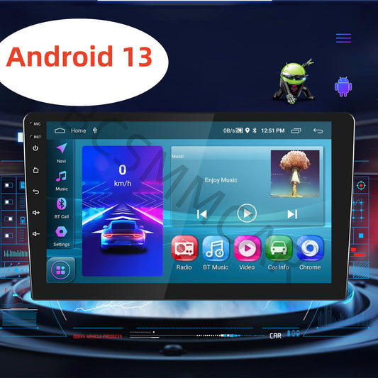 10in Car Stereo Radio Touch Screen Android 13 For Carplay GPS Navigation WIFI
