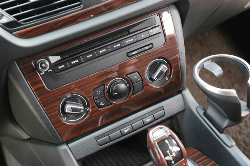 For X1 E84 2013-15 Red Wood Grain Console CD Switch Control Panel Frame Trim 1P