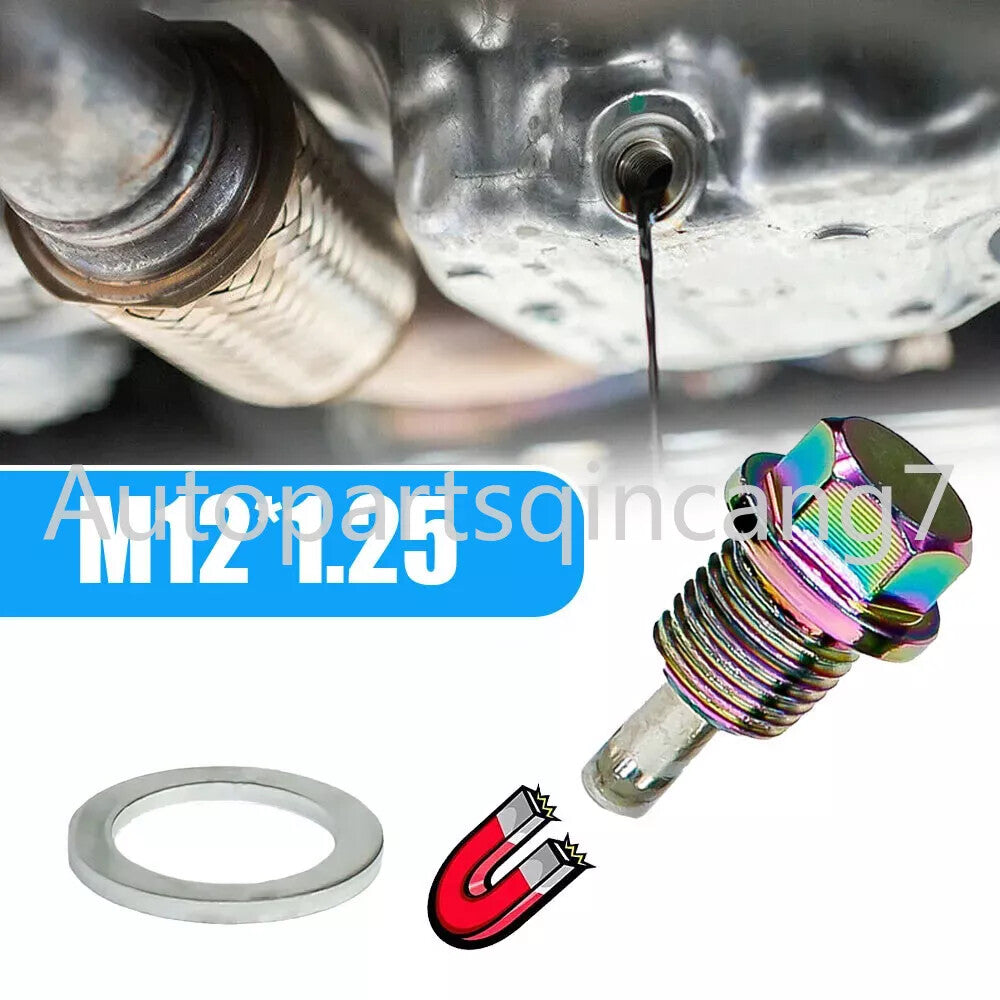 M12x1.25 Auto Car Engine Magnetic Oil Drain Plug Screw Nut Bolt Sump Nut