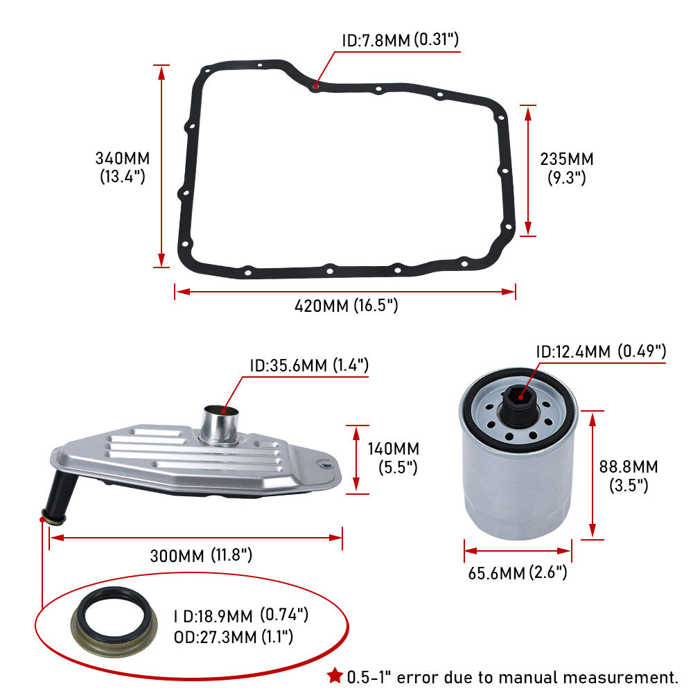 Transmission Filter Kit 5013470AC 5013470AE Replacement Auto Trans Filter Kit