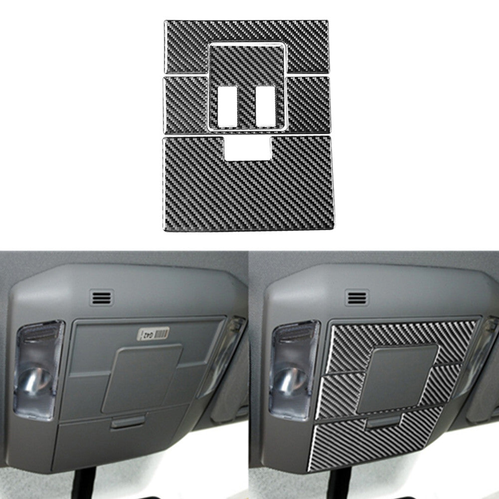 Carbon Fiber Interior Reading Light Panel Cover Trim for Toyota Tundra 2014-2018