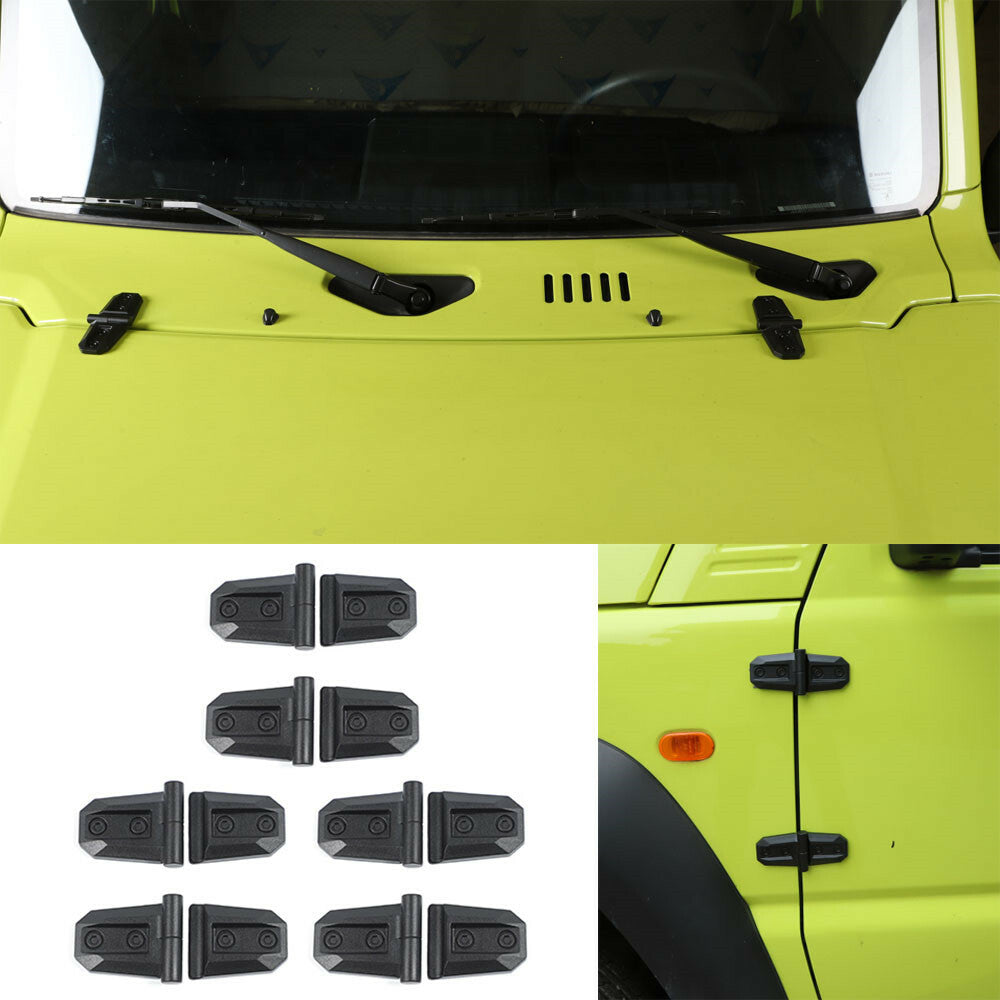 12¡Á Black ABS Engine Hood Door Hinge Protective Cover for Suzuki for Jimny 2019-2022