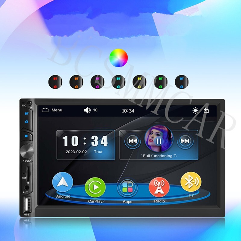 For Wireless Apple Carplay Car Stereo Android Auto Bluetooth Multimedia Player