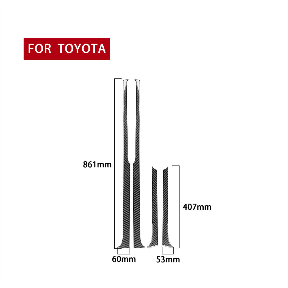 4Pcs Carbon Fiber Door Panel Decotative Cover Trim for Toyota Tundra 2014-2018
