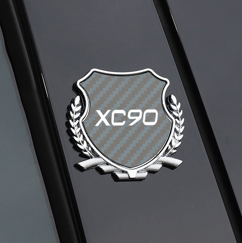 Black side fender and window badge stickers for Volvo V70 cars.