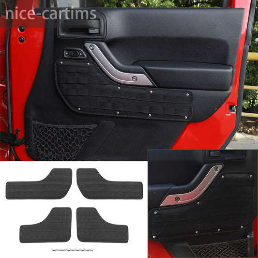 4Pcs Door Storage Tactical Hanging Board Black for Jeep for Wrangler JK 4Dr 2011-17