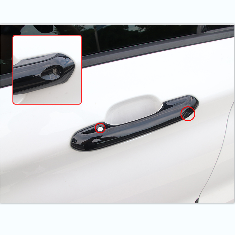 Glossyt Black Front Outer Door Handles Cover Trims for Ford Explorer 2020-2023