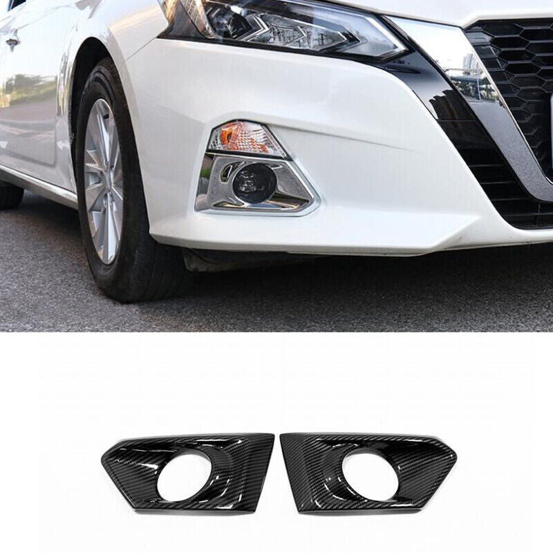 Carbon fiber automotive front fog light cover trim for Nissan Teana Altima 2019 - 2020