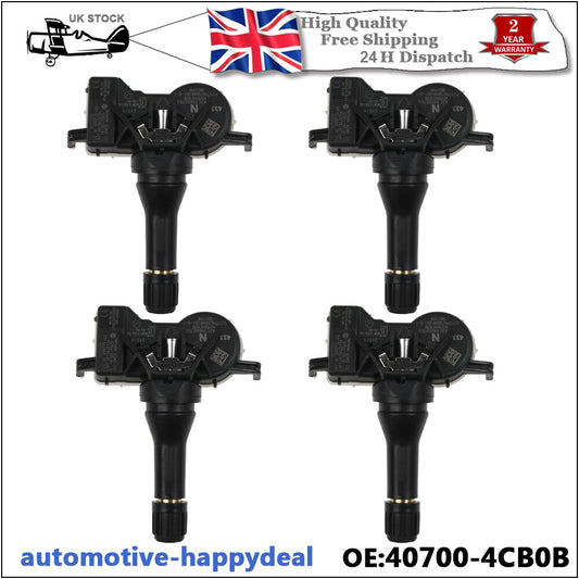 4X TYRE PRESSURE MONITORING SENSOR for NISSAN QASHQAI II J11 2015-ON 407004CB0A