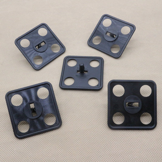 new 5-pack of GM 389809 front cover insulation clips, nylon fasteners, black.