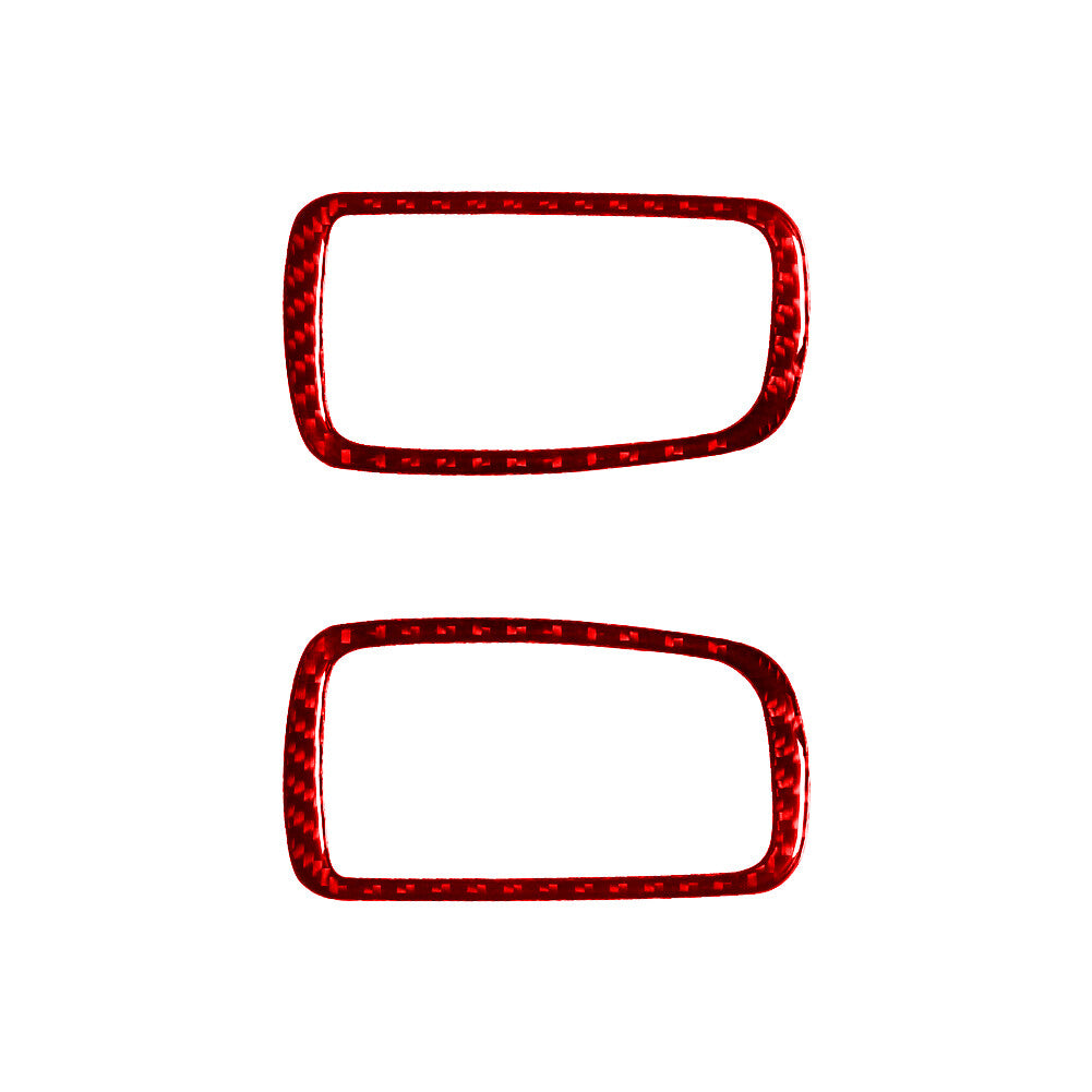 Red Carbon Fiber Front Door Handel Cover Trim for Mitsubishi Outlander 2014-2016