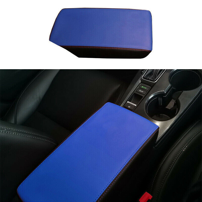 for Honda for Civic 2022-2023 Blue Leather Central Console Armrest Box Holster Trim
