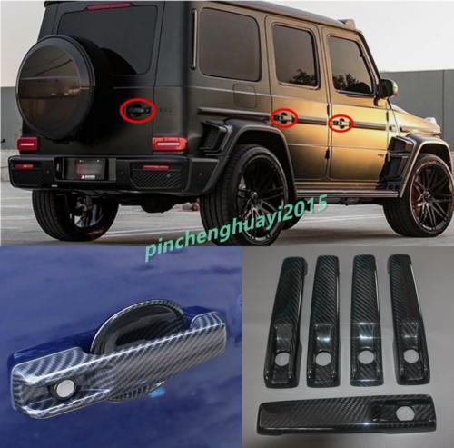 5-piece set of carbon fiber door handle covers for Mercedes G Wagon W463 G500 G63 G65