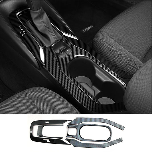 Carbon fiber internal gear panel cupholder cover trim for Toyota for Corolla 2020 - 2021