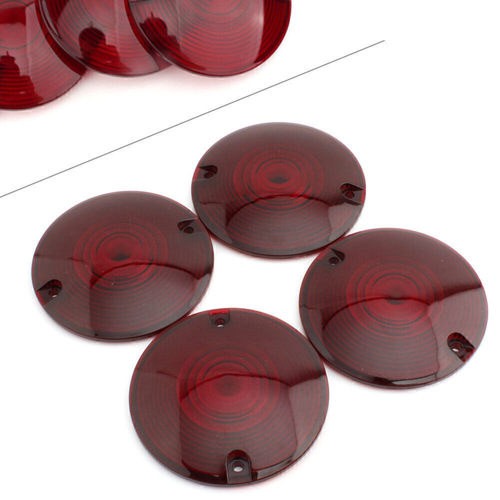 for Harley Davidson Electra Glide 4x Turn Signal Light Cover Red Lens