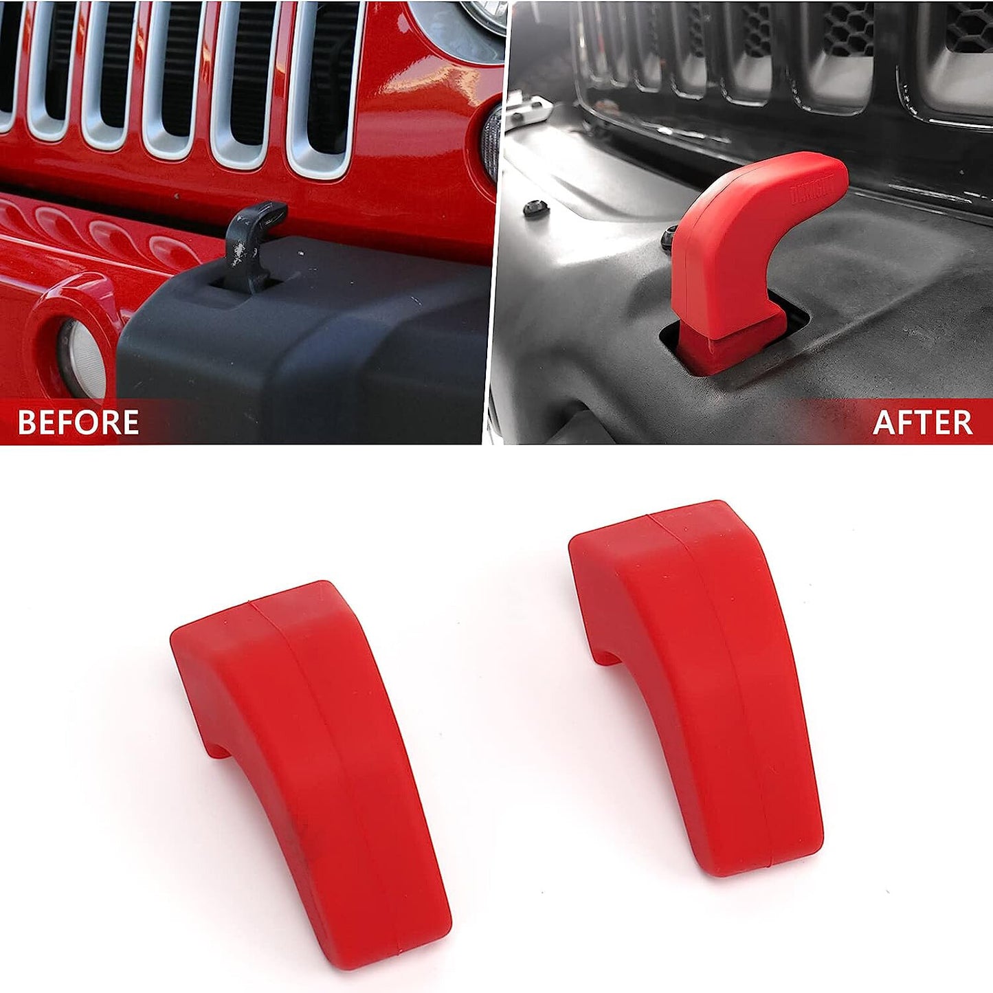Bumper Tow Hook Covers for Jeep for Wrangler JK JL Gladiator JT 2007-2022