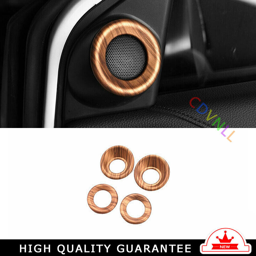 Inner Door Speaker Ring Cover Trim for Honda CR-V CRV 2017-2022 Matte Peach Wood