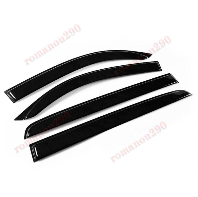 for Toyota Tundra 4-Door 2007-2021 Black Window Visor Vent Sun Shade Rain Guard
