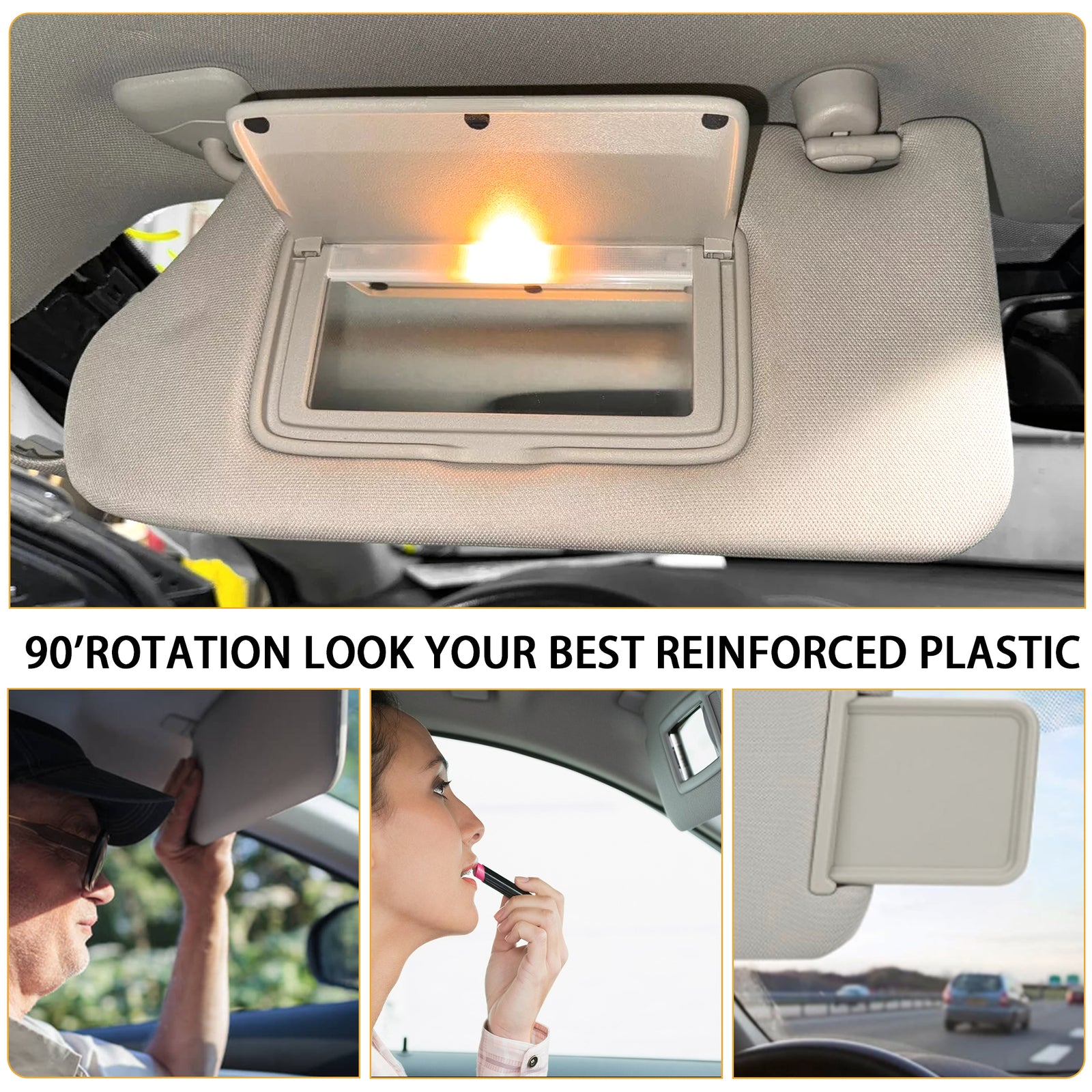 1PC for Nissan Maxima 2016-2021 New Left Side Sun Visor w/ Lamp 964019DE0A
