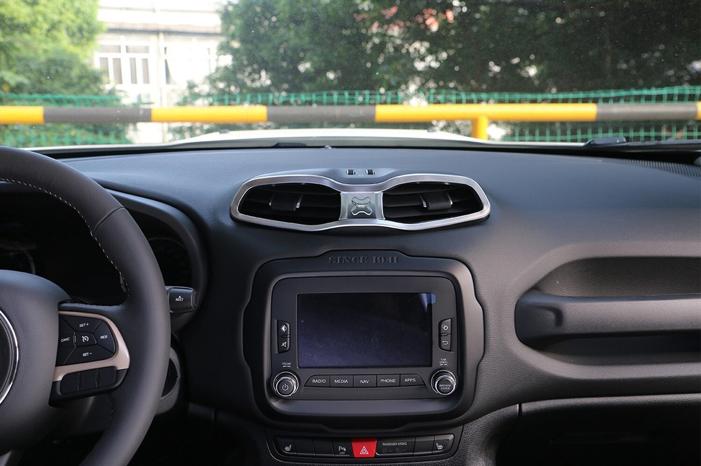 Center Air Vent Outlet Cover Trim for Jeep Renegade 2015+ ABS Chrome