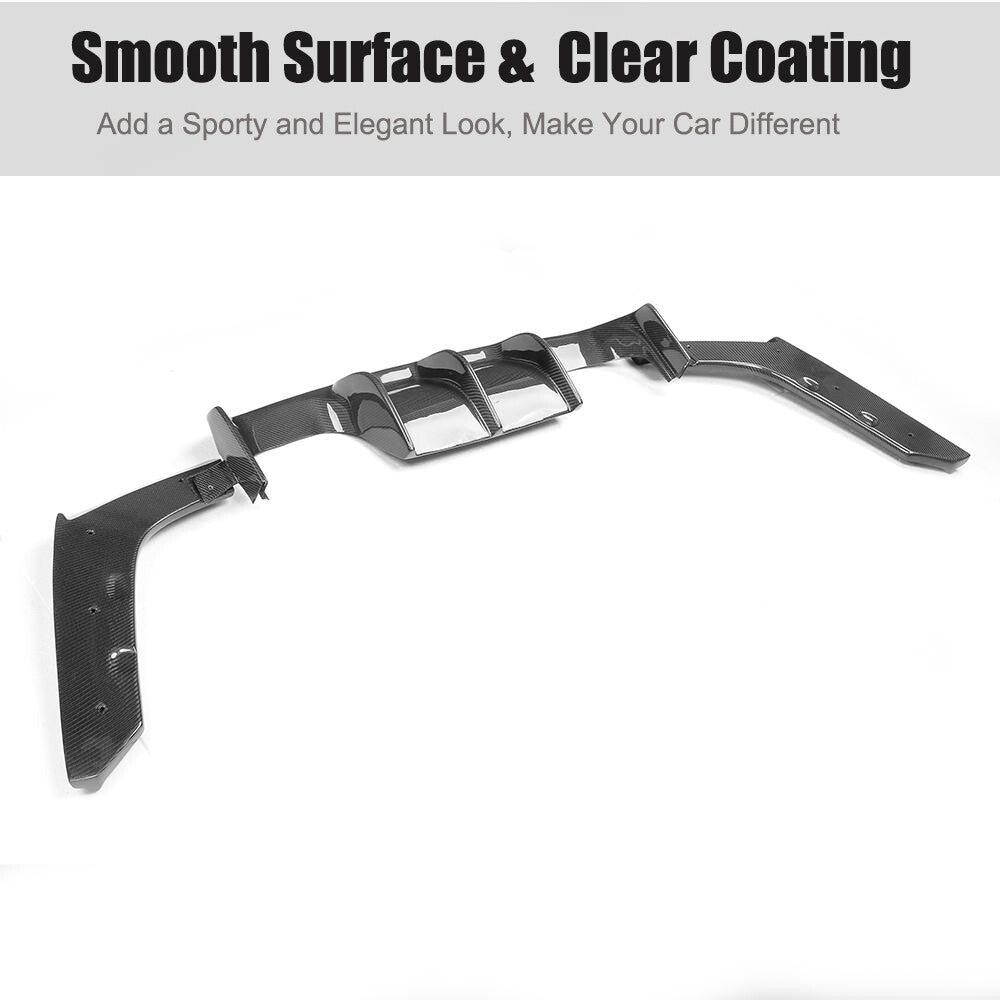 Real Carbon Fiber for BMW F80 M3 F82 F83 M4 15-19 Rear Bumper Diffuser Lip Refit