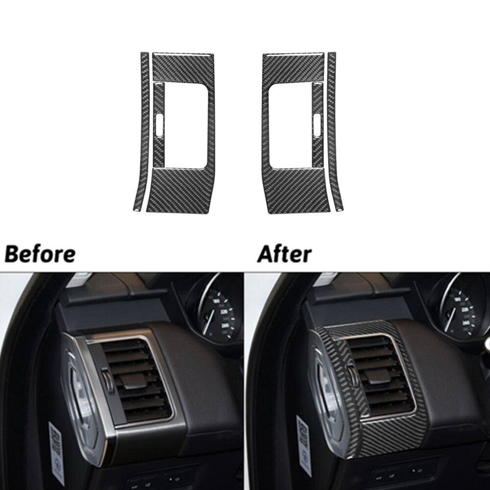 6X Carbon Fiber Dashboard Air Vent Cover Trim For Land for Range Rover Sport 2014-17
