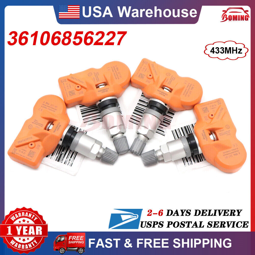 Set (4) 36106856227 Tire Pressure Monitoring Sensor TPMS for BMW 3/5/6/7series