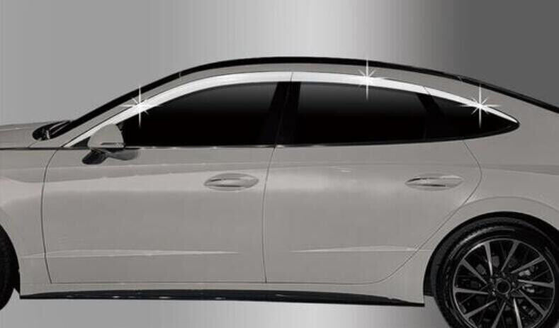 2020-2021 for Hyundai Sonata Chrome Window Visor Vent Shades Sun Rain Guard 6X