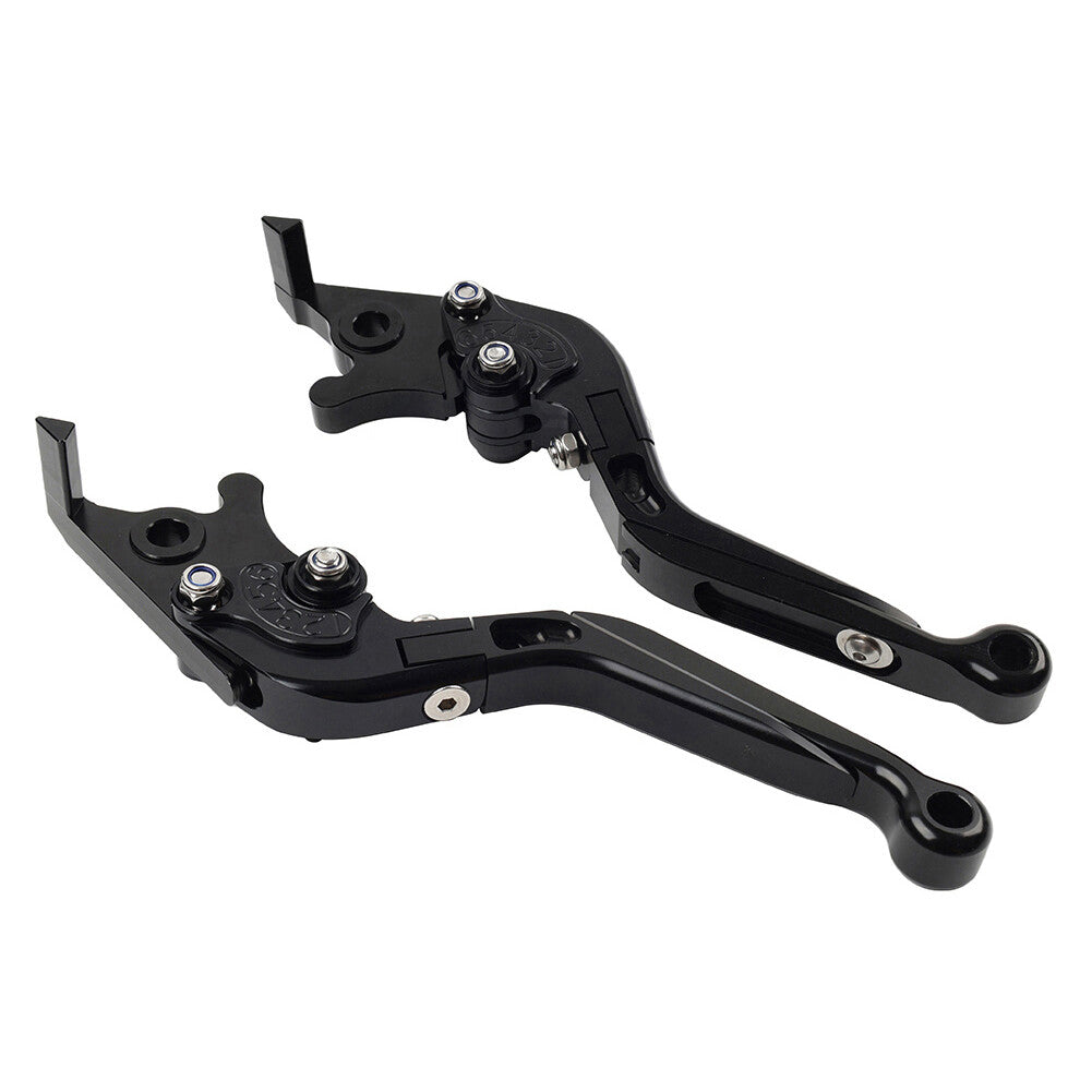 Folding Extendable Brake Clutch Levers for Suzuki GSXR600 GSXR750 11-21 Black