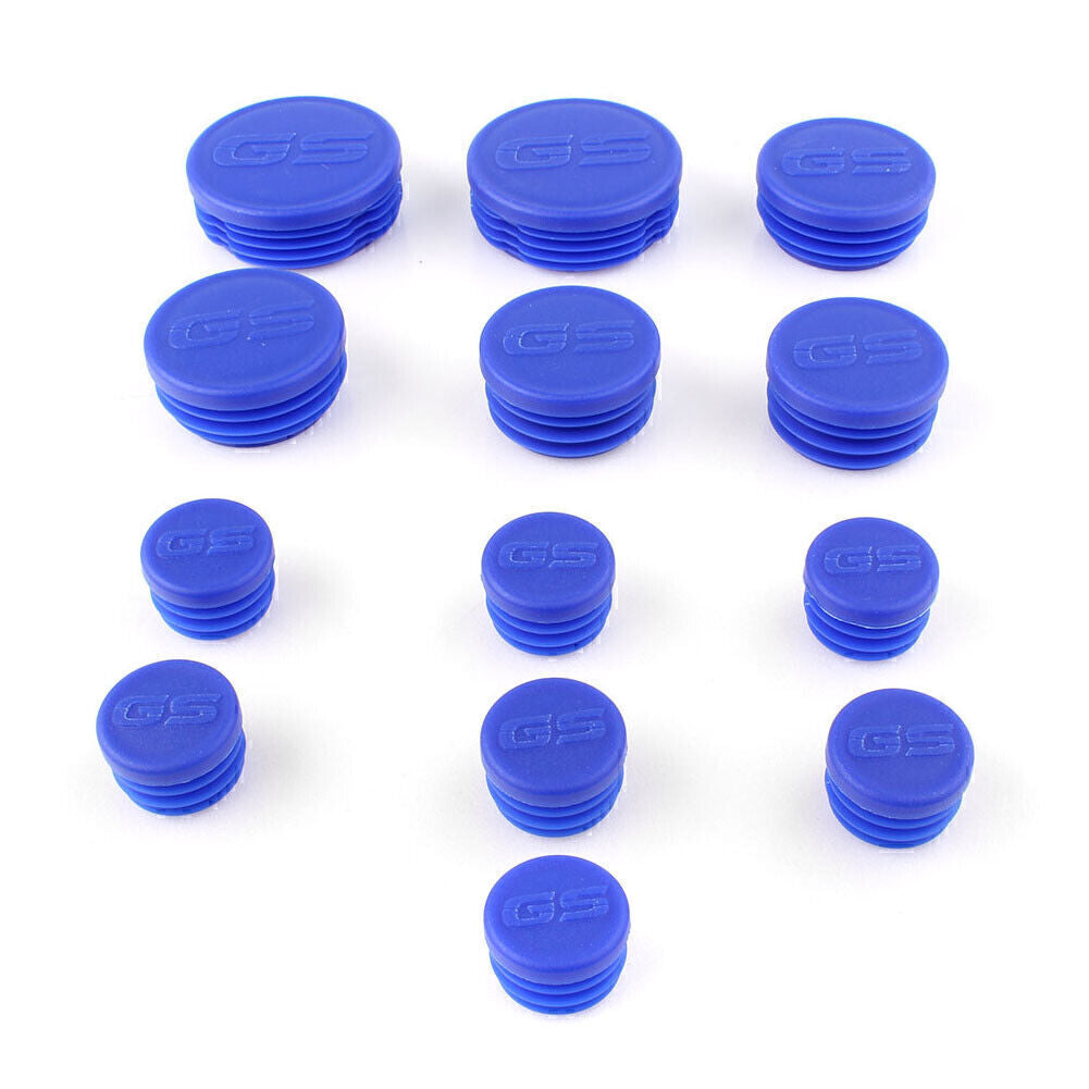 for BMW R1200GS LC ADV 13-16 Deep Frame End Cap Hole Plug Decor Cover Kit Blue