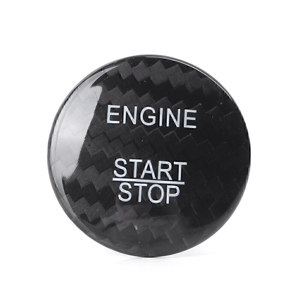 Engine Start Stop Button Sticker Cover Carbon Fiber for Mercedes Benz E Class