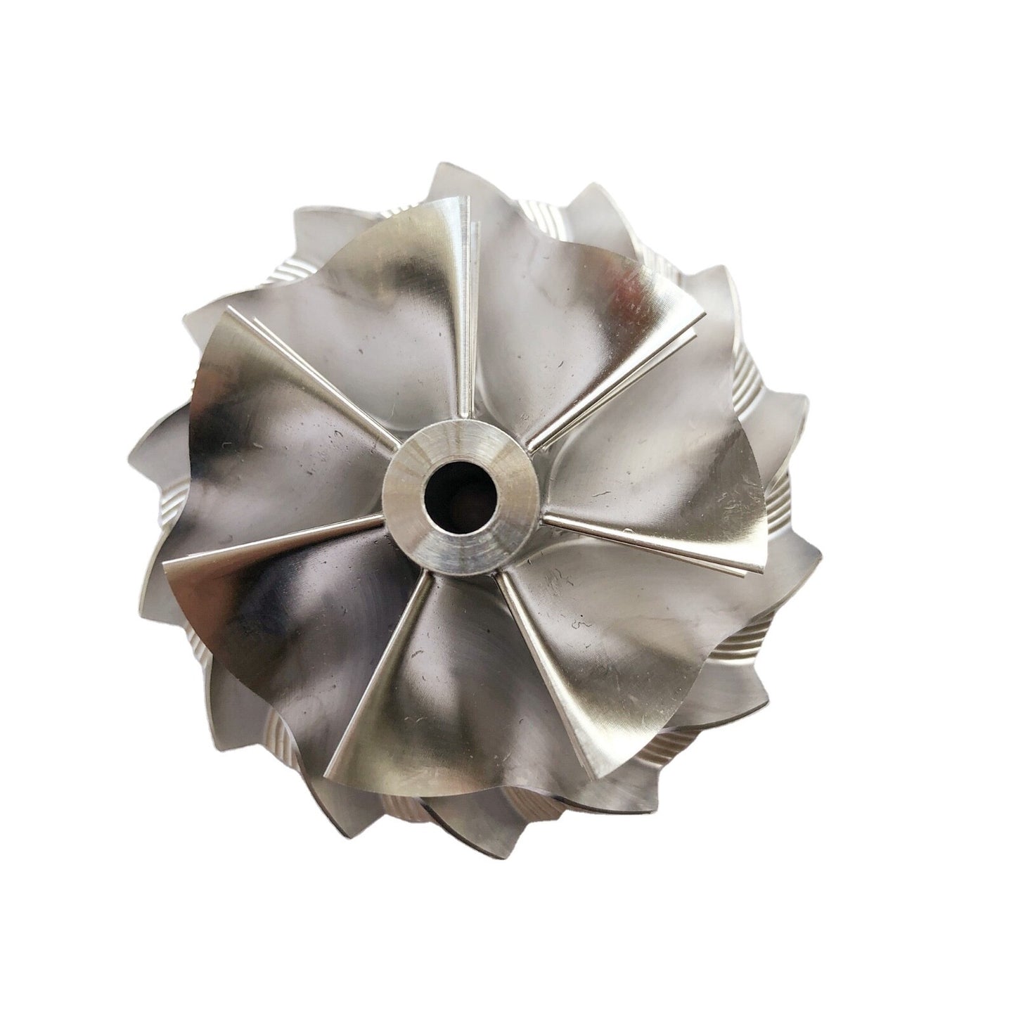 GT15-25 44.92/56.08 mm 7+7 Blade Turbine Aluminum 2618/Burnt Compressor Wheel