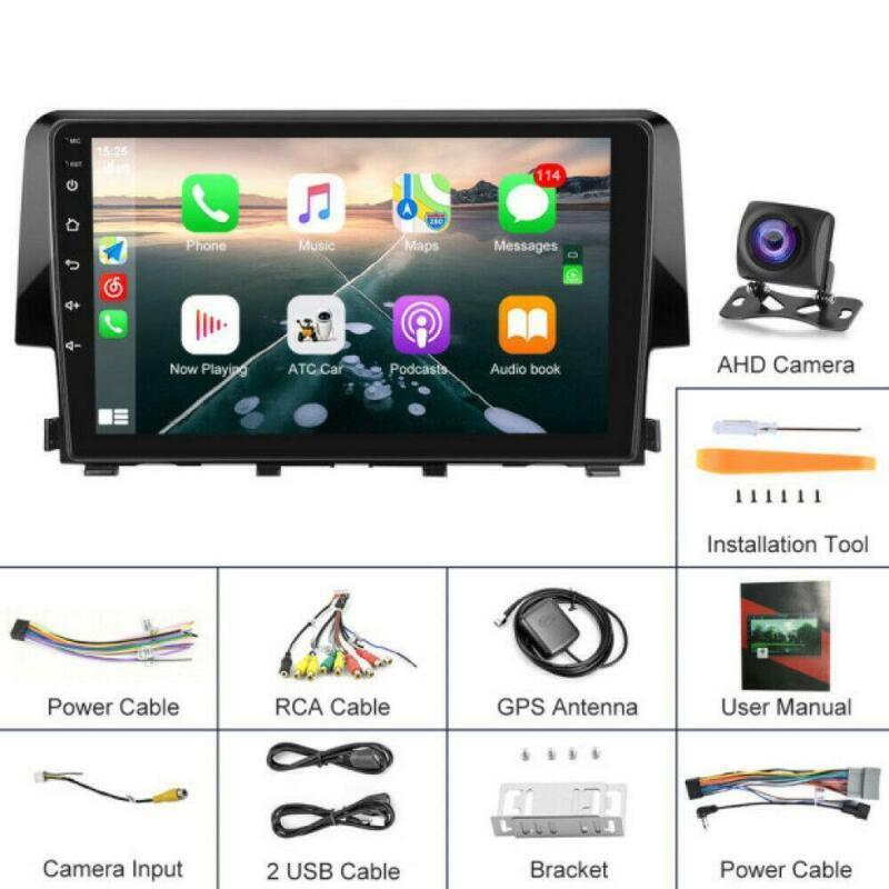 Wirless Carplay for Honda for Civic 2016-2020 Android 10.0 Car Stereo Radio +AHD Cam